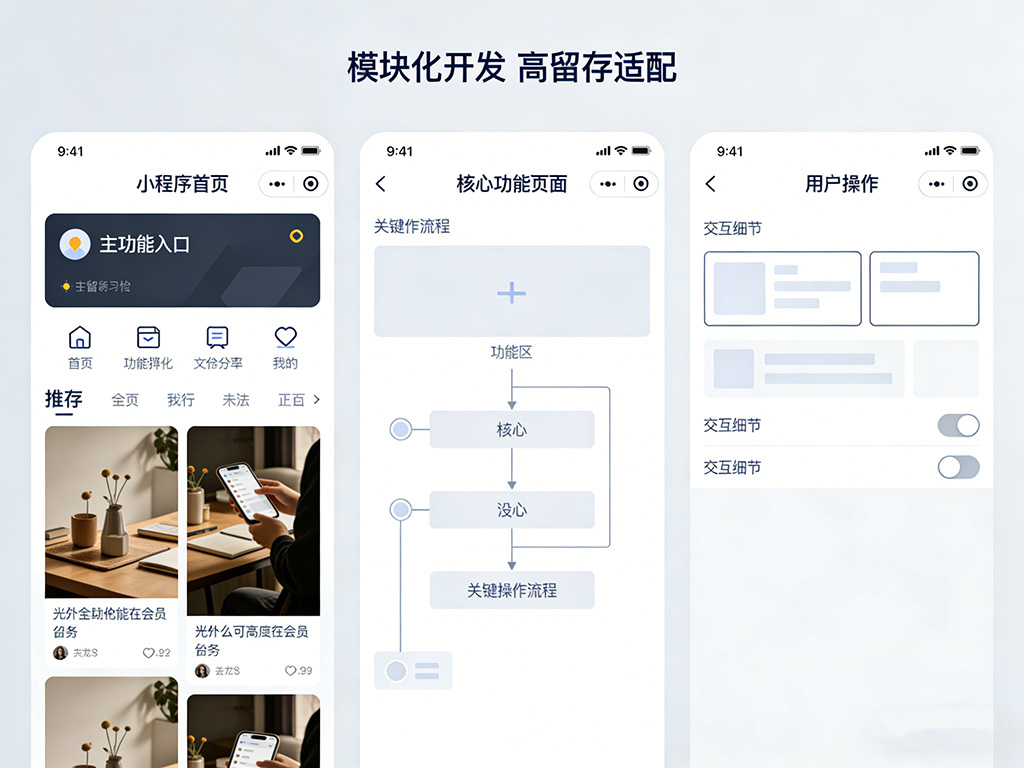 福州小程序開發(fā)干貨,功能模塊化+用戶留存技巧賦能企業(yè)增長